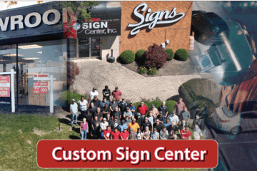 Custom Sign Center team, showroom, and fabrication process representing the company’s history and evolution since 1969