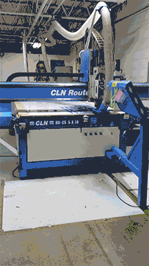 Commercial LAZ parking sign being printed on 3mm metal substrate during in-house fabrication.