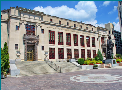 City of Columbus building where commercial sign permits and zoning approvals are processed.