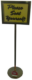 11x14 Gold Pedestal Base w Sign