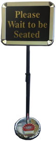 Pedestal Snap Frame w Sign