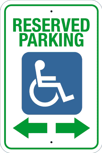Reserved Parking Notification Sign for Parking Lots